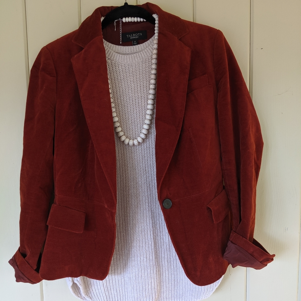 Talbot's velvet blazer